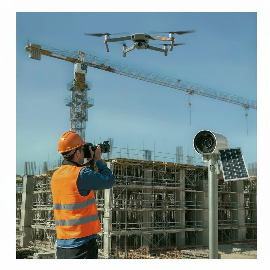Services IOA Timelapse - Boîtier timelapse autonome et drone professionnel sur chantier
